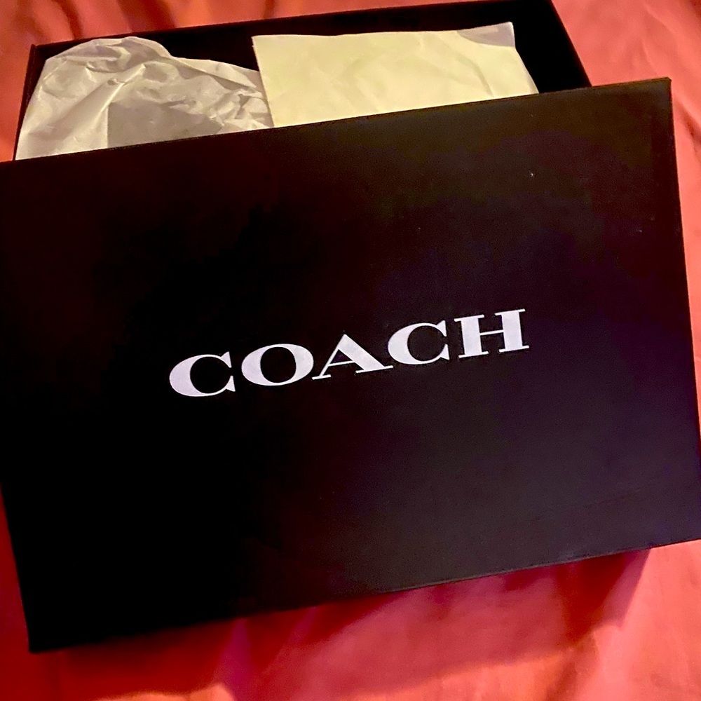 Black Coach Sneakers Never Worn In Box Run big
